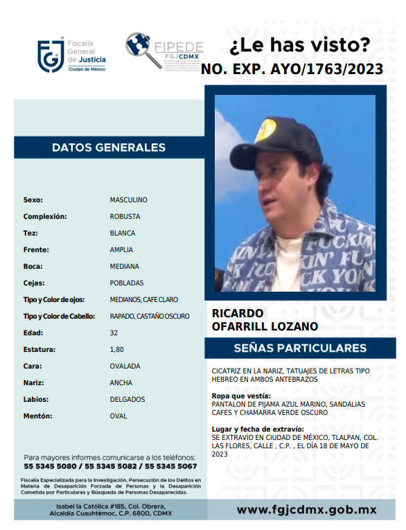 ficha de búsqueda Ricardo O'Farrill