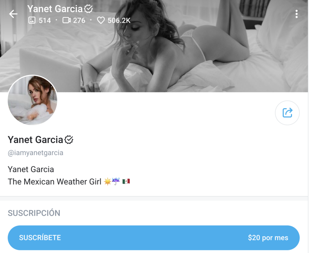 Yanet García celebra 3 años en OnlyFans con sesión de fotos