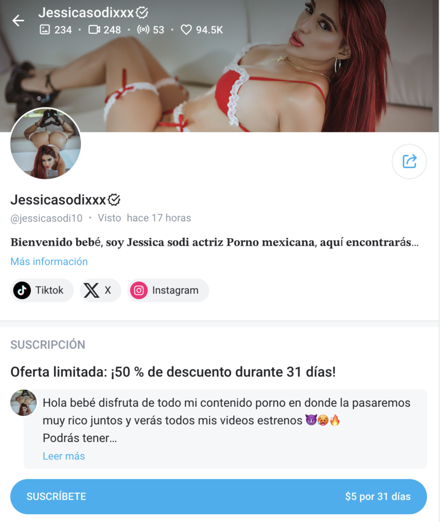 Jessica Sodi vía OF